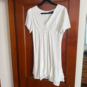 White Vici Button-Down Dress